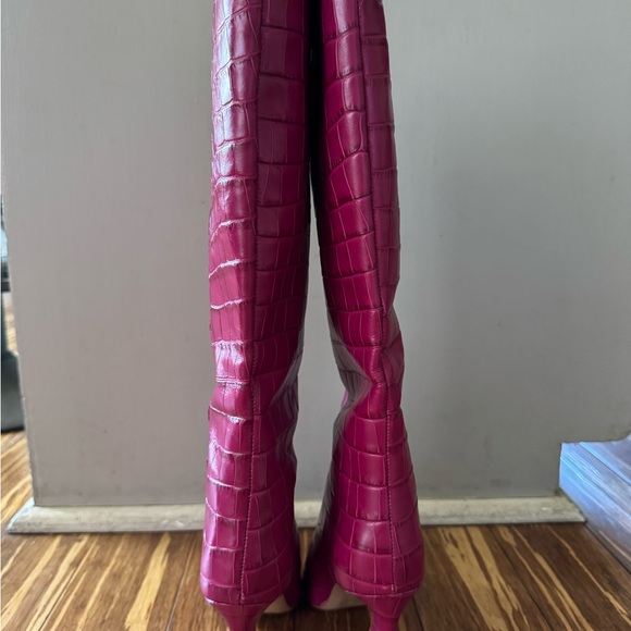 Schutz croc embossed leather boots - Picture 4 of 4